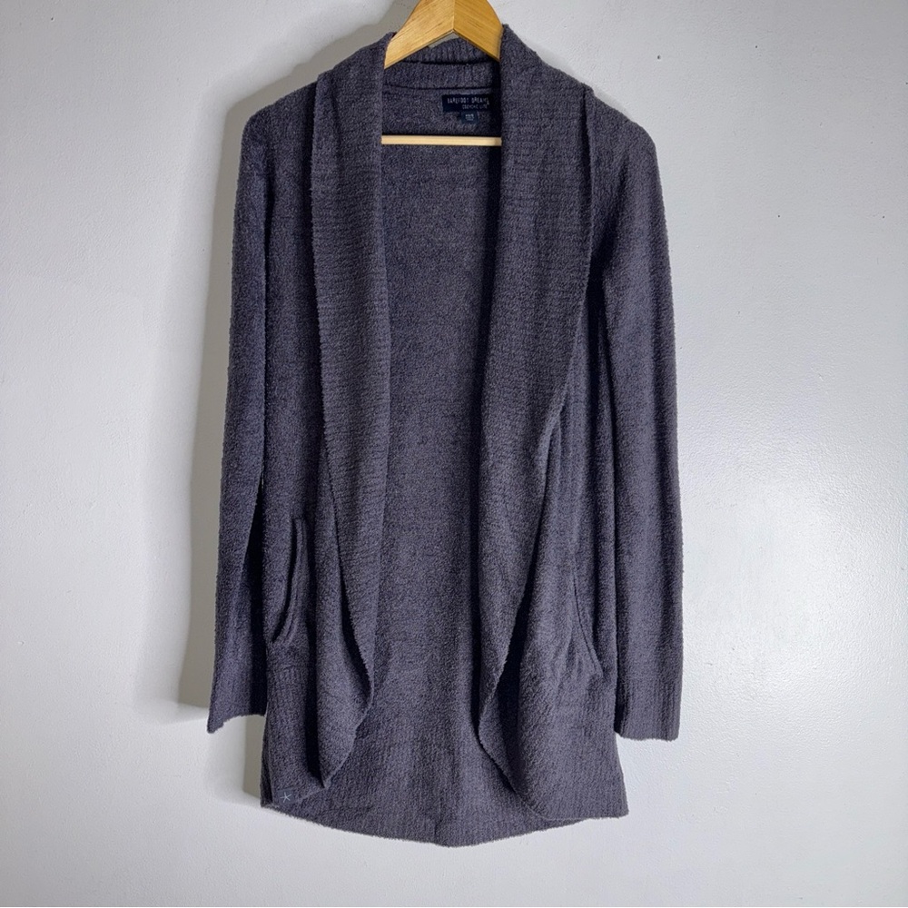 Barefoot Dreams Sweater CozyChic Lite Circle Cardigan Gray Women's Size Xs/S CP